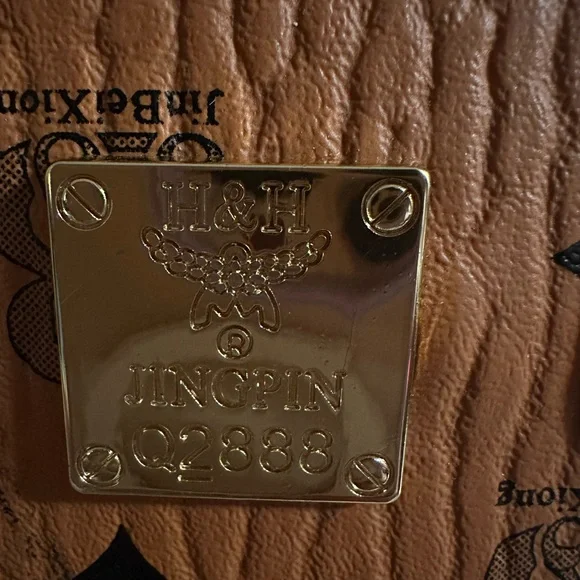 H&H Jingpin Brown Tote Handbag with Gold Accents - Picture 5 of 8